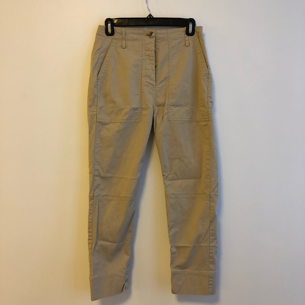 Theory khaki cropped pants